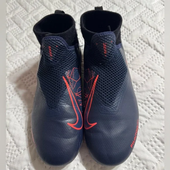 Nike Phantom VSN Acandemy DF FG Navy Blue Red Cleats Youth Size 4 Outdoors - Picture 10 of 10
